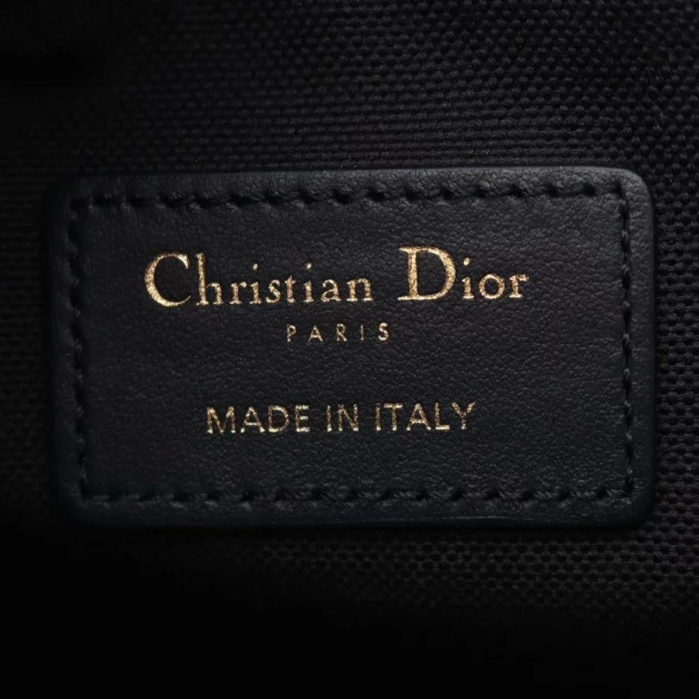 Dior BOOK TOTE Oblique Bag Canvas Leather Navy Blue - Picture 4 of 7